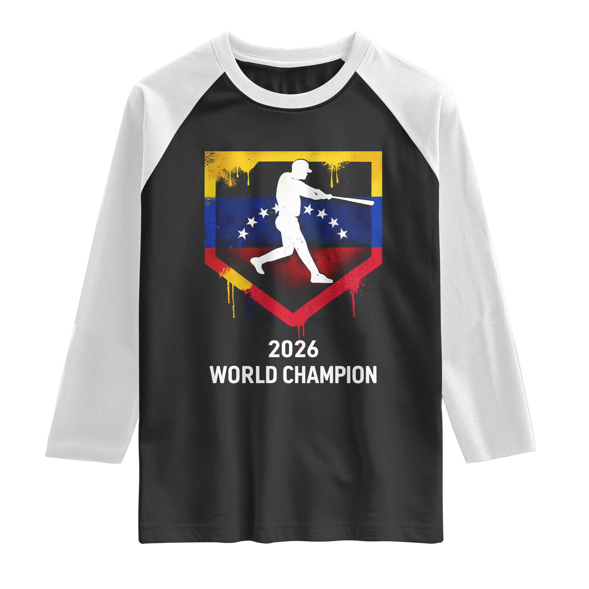 Venezuela Baseball 2026 Raglan Shirt Venezuelan Flag Baseball Fan Gift