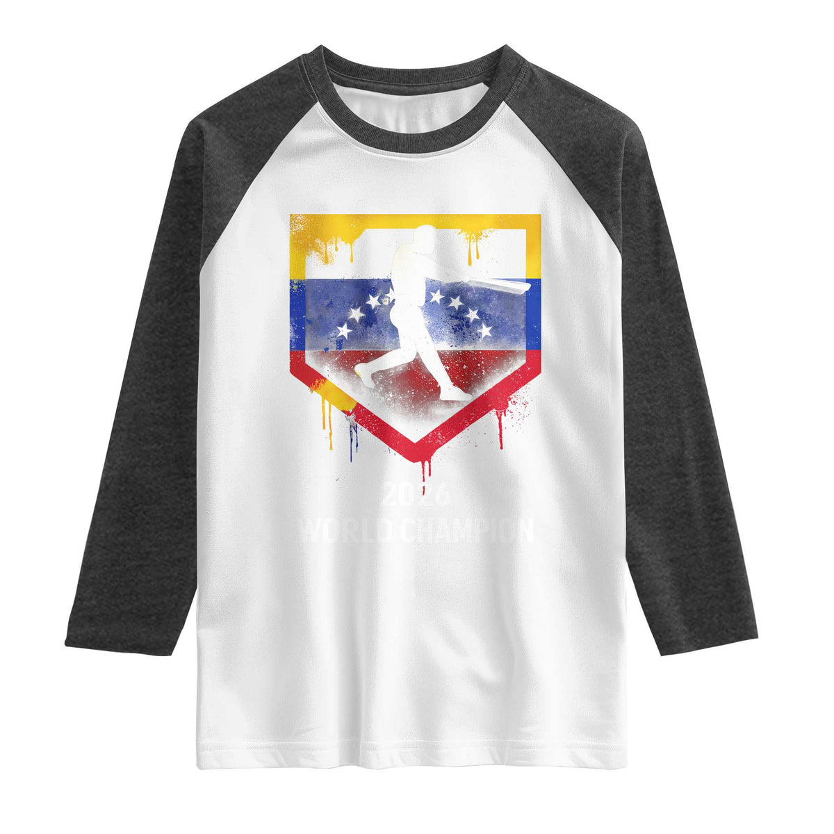 Venezuela Baseball 2026 Raglan Shirt Venezuelan Flag Baseball Fan Gift