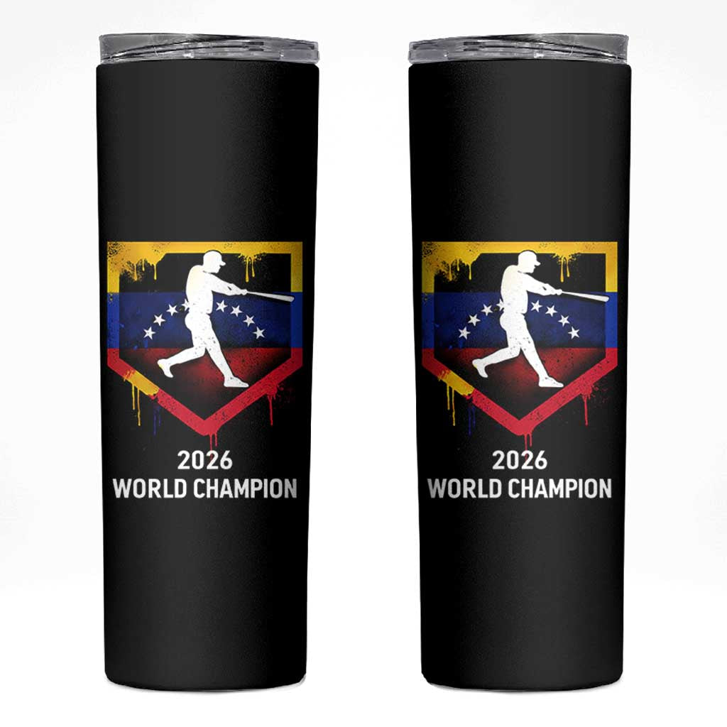 Venezuela Baseball 2026 Skinny Tumbler Venezuelan Flag Baseball Fan Gift