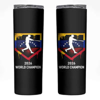 Venezuela Baseball 2026 Skinny Tumbler Venezuelan Flag Baseball Fan Gift
