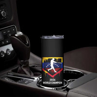 Venezuela Baseball 2026 Skinny Tumbler Venezuelan Flag Baseball Fan Gift