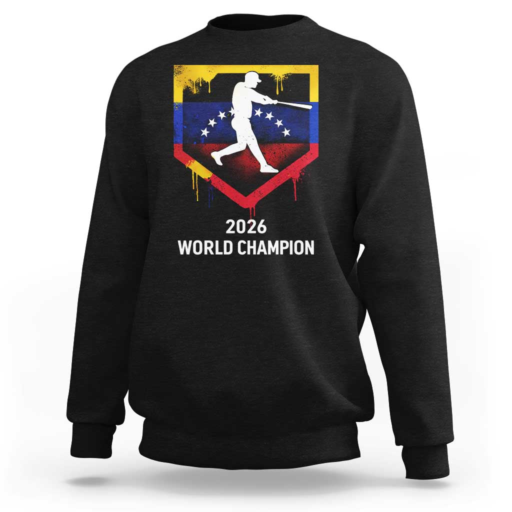 Venezuela Baseball 2026 Sweatshirt Venezuelan Flag Baseball Fan Gift