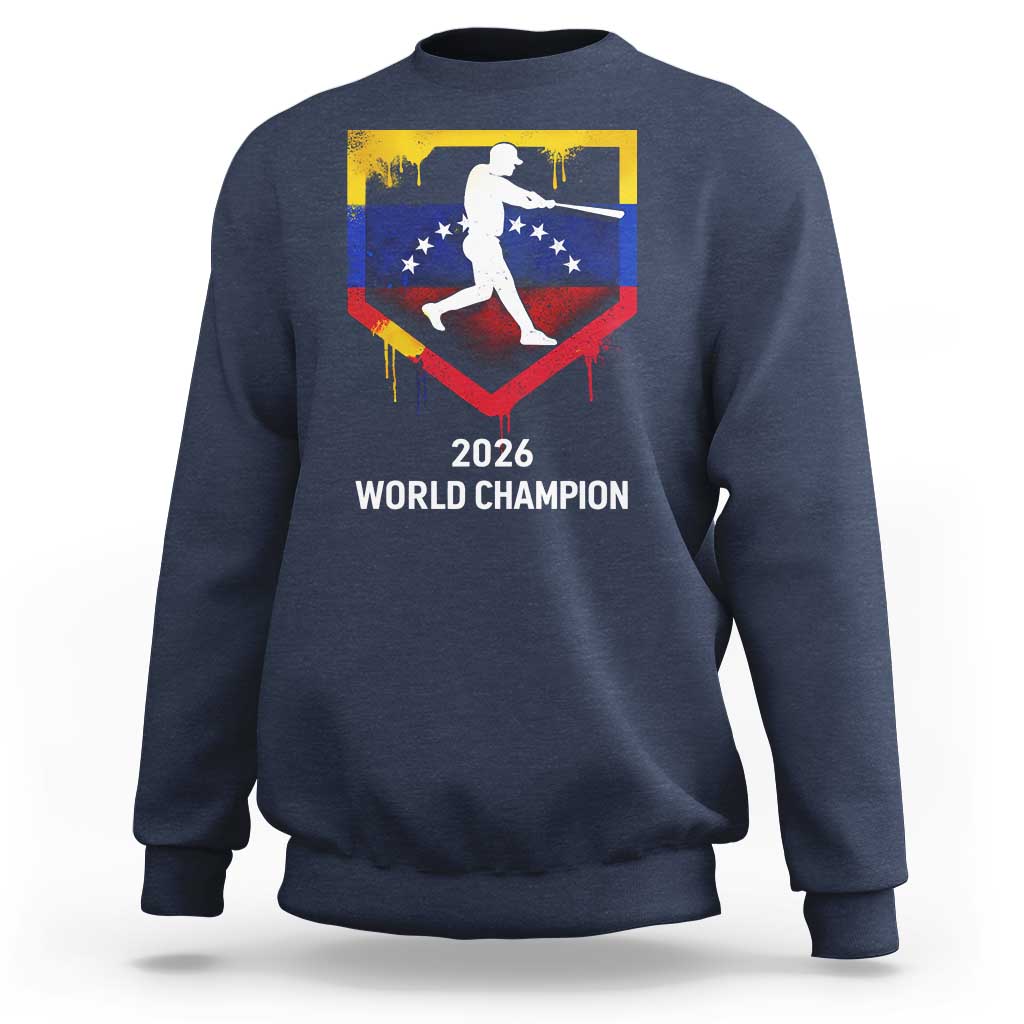 Venezuela Baseball 2026 Sweatshirt Venezuelan Flag Baseball Fan Gift