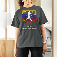 Venezuela Baseball 2026 T Shirt For Women Venezuelan Flag Baseball Fan Gift