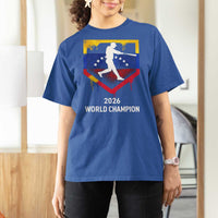 Venezuela Baseball 2026 T Shirt For Women Venezuelan Flag Baseball Fan Gift