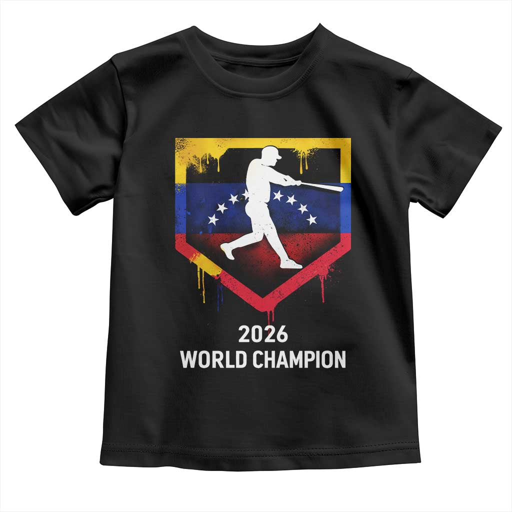 Venezuela Baseball 2026 Toddler T Shirt Venezuelan Flag Baseball Fan Gift