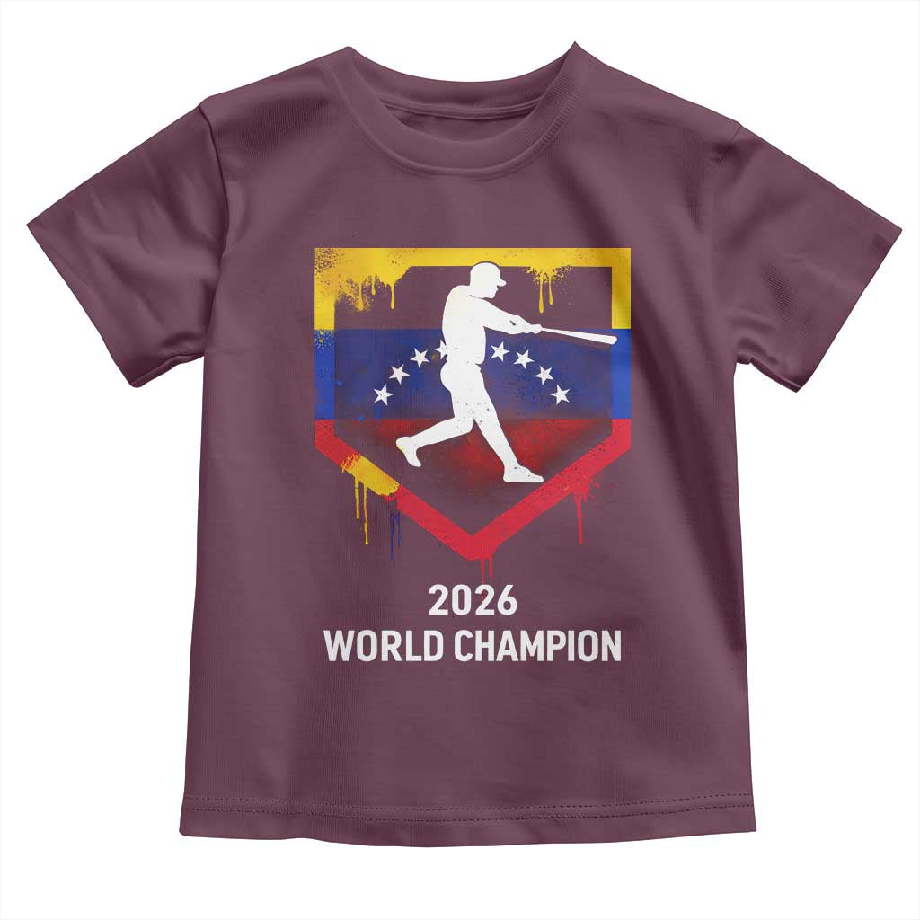 Venezuela Baseball 2026 Toddler T Shirt Venezuelan Flag Baseball Fan Gift