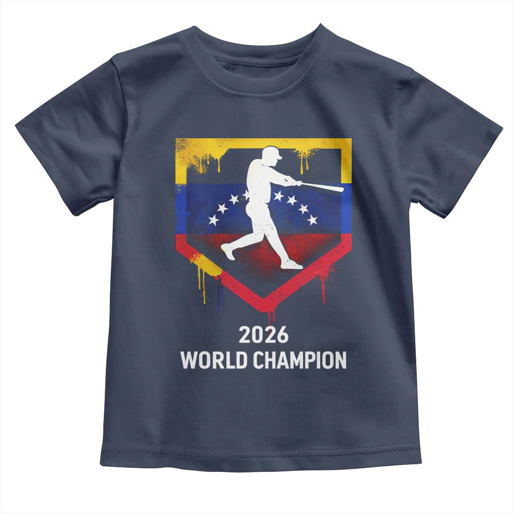Venezuela Baseball 2026 Toddler T Shirt Venezuelan Flag Baseball Fan Gift