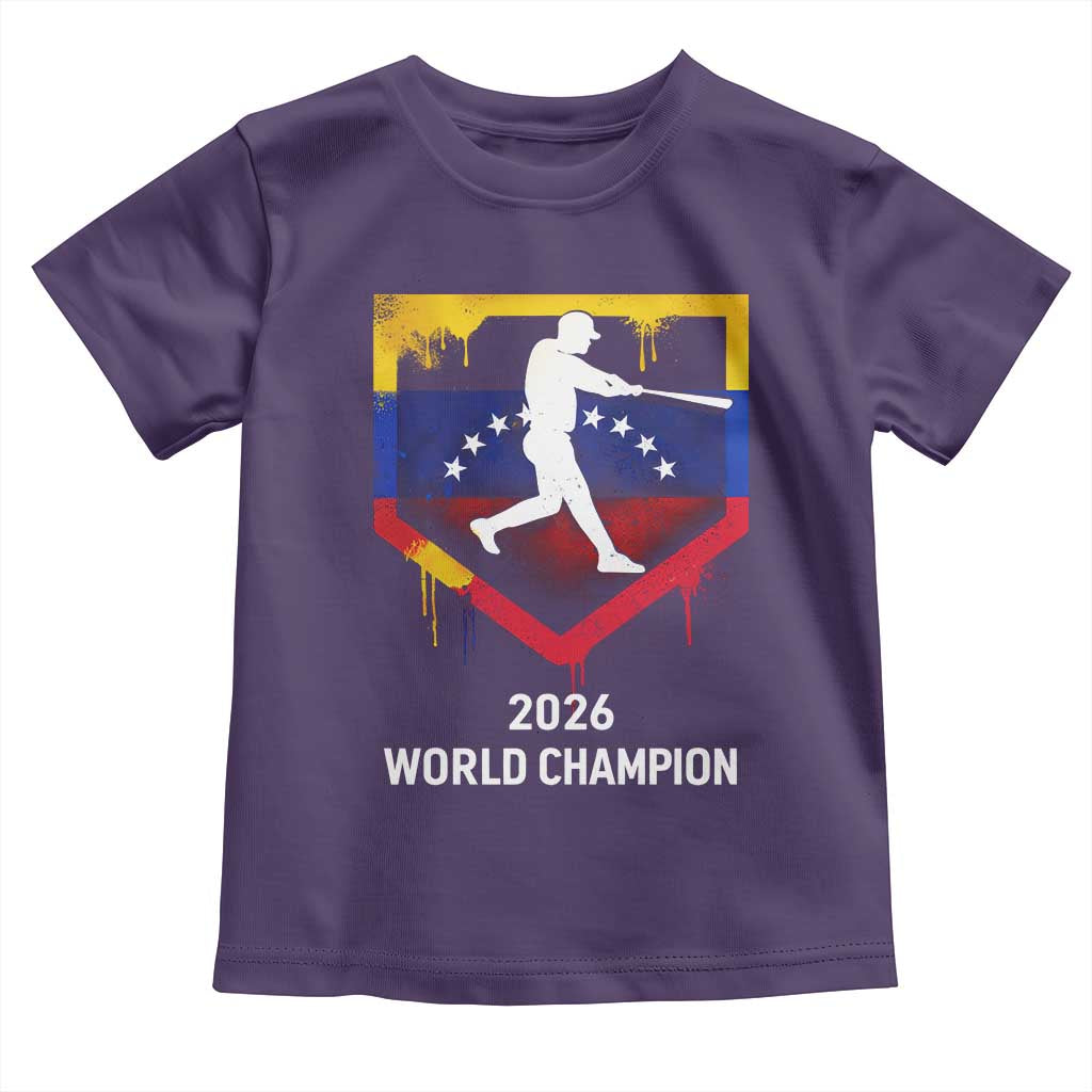 Venezuela Baseball 2026 Toddler T Shirt Venezuelan Flag Baseball Fan Gift