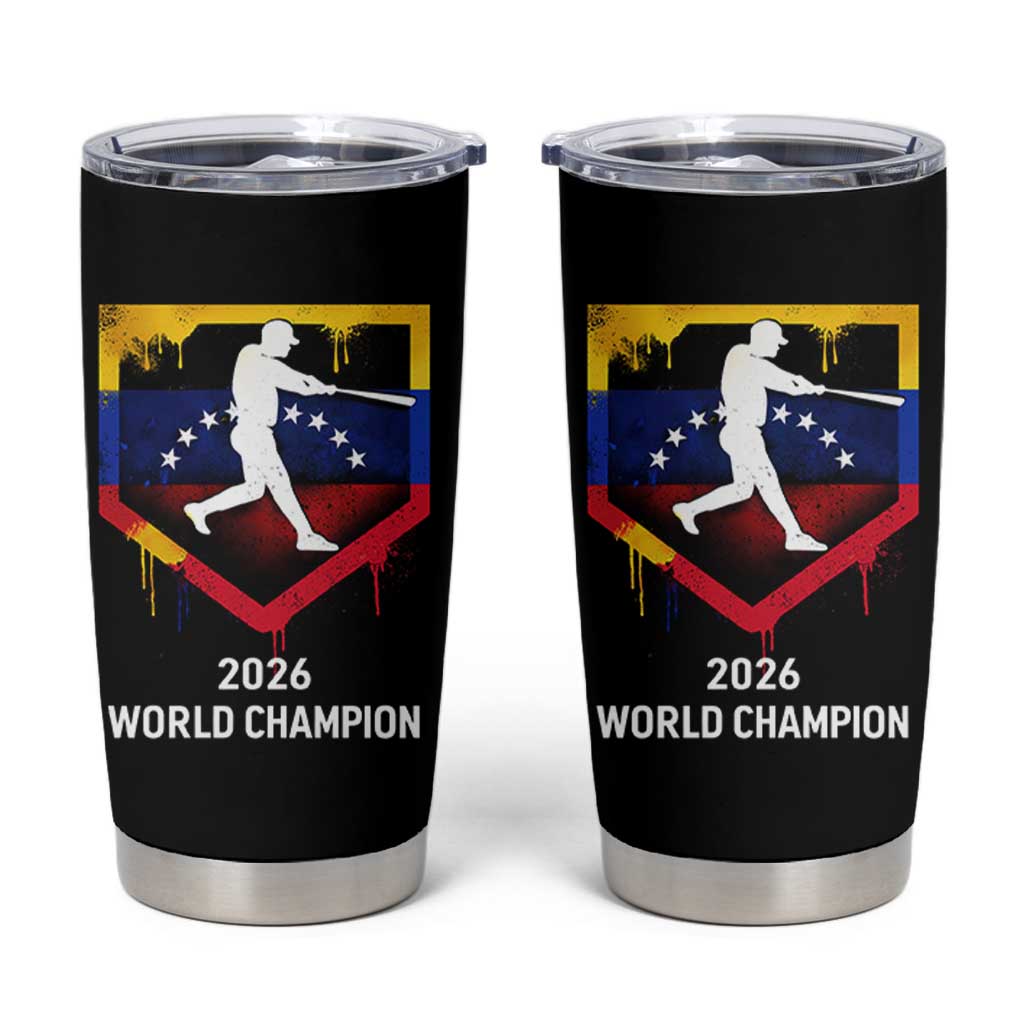 Venezuela Baseball 2026 Tumbler Cup Venezuelan Flag Baseball Fan Gift