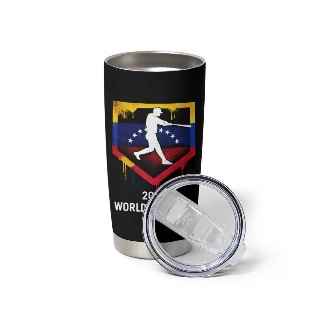 Venezuela Baseball 2026 Tumbler Cup Venezuelan Flag Baseball Fan Gift