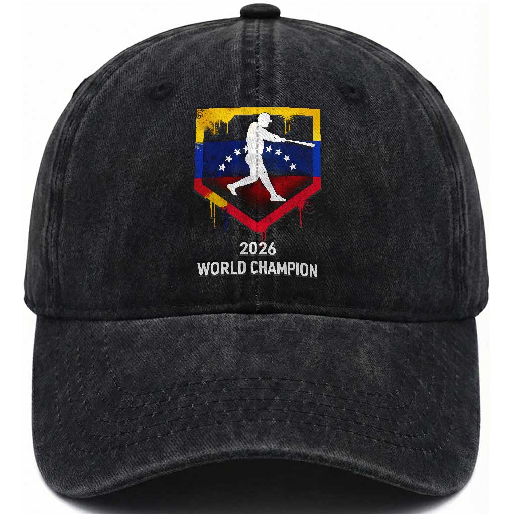 Venezuela Baseball 2026 Washed Cotton Baseball Cap Venezuelan Flag Baseball Fan Gift