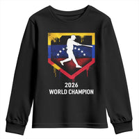Venezuela Baseball 2026 Youth Sweatshirt Venezuelan Flag Baseball Fan Gift
