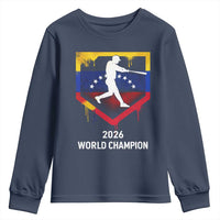 Venezuela Baseball 2026 Youth Sweatshirt Venezuelan Flag Baseball Fan Gift