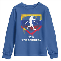 Venezuela Baseball 2026 Youth Sweatshirt Venezuelan Flag Baseball Fan Gift
