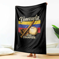 Venezuela Baseball 2026 Throw Blanket Champions Vintage Venezuelan Flag Baseball Fan Gift