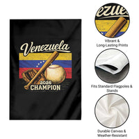 Venezuela Baseball 2026 Garden Flag Champions Vintage Venezuelan Flag Baseball Fan Gift