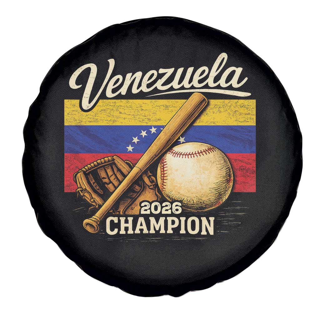 Venezuela Baseball 2026 Spare Tire Cover Champions Vintage Venezuelan Flag Baseball Fan Gift