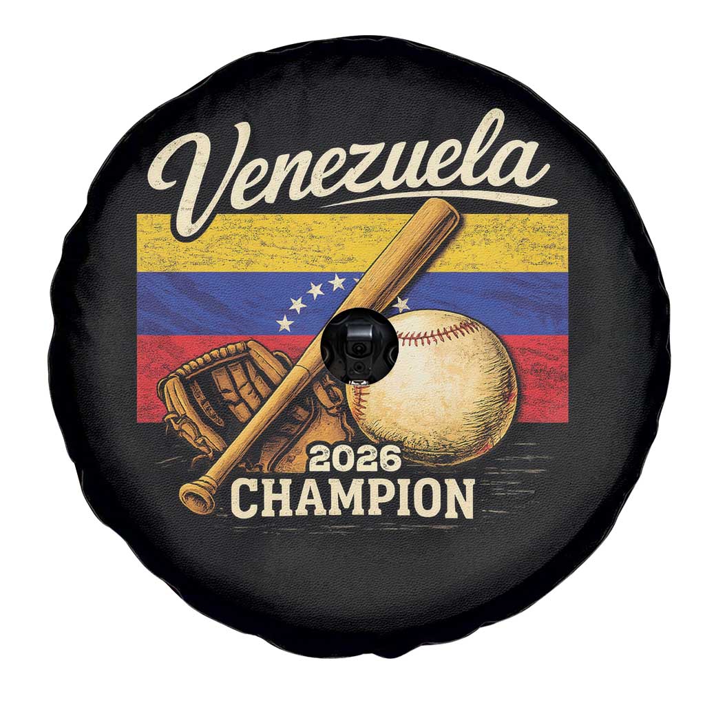 Venezuela Baseball 2026 Spare Tire Cover Champions Vintage Venezuelan Flag Baseball Fan Gift