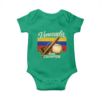 Venezuela Baseball 2026 Baby Onesie Champions Vintage Venezuelan Flag Baseball Fan Gift