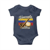 Venezuela Baseball 2026 Baby Onesie Champions Vintage Venezuelan Flag Baseball Fan Gift