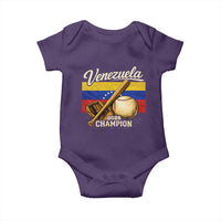 Venezuela Baseball 2026 Baby Onesie Champions Vintage Venezuelan Flag Baseball Fan Gift