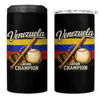 Venezuela Baseball 2026 4 in 1 Can Cooler Tumbler Champions Vintage Venezuelan Flag Baseball Fan Gift