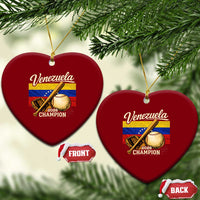 Venezuela Baseball 2026 Ceramic Ornament Champions Vintage Venezuelan Flag Baseball Fan Gift