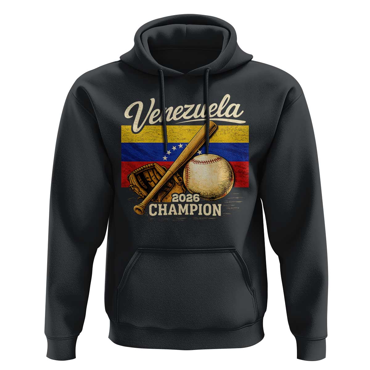 Venezuela Baseball 2026 Hoodie Champions Vintage Venezuelan Flag Baseball Fan Gift