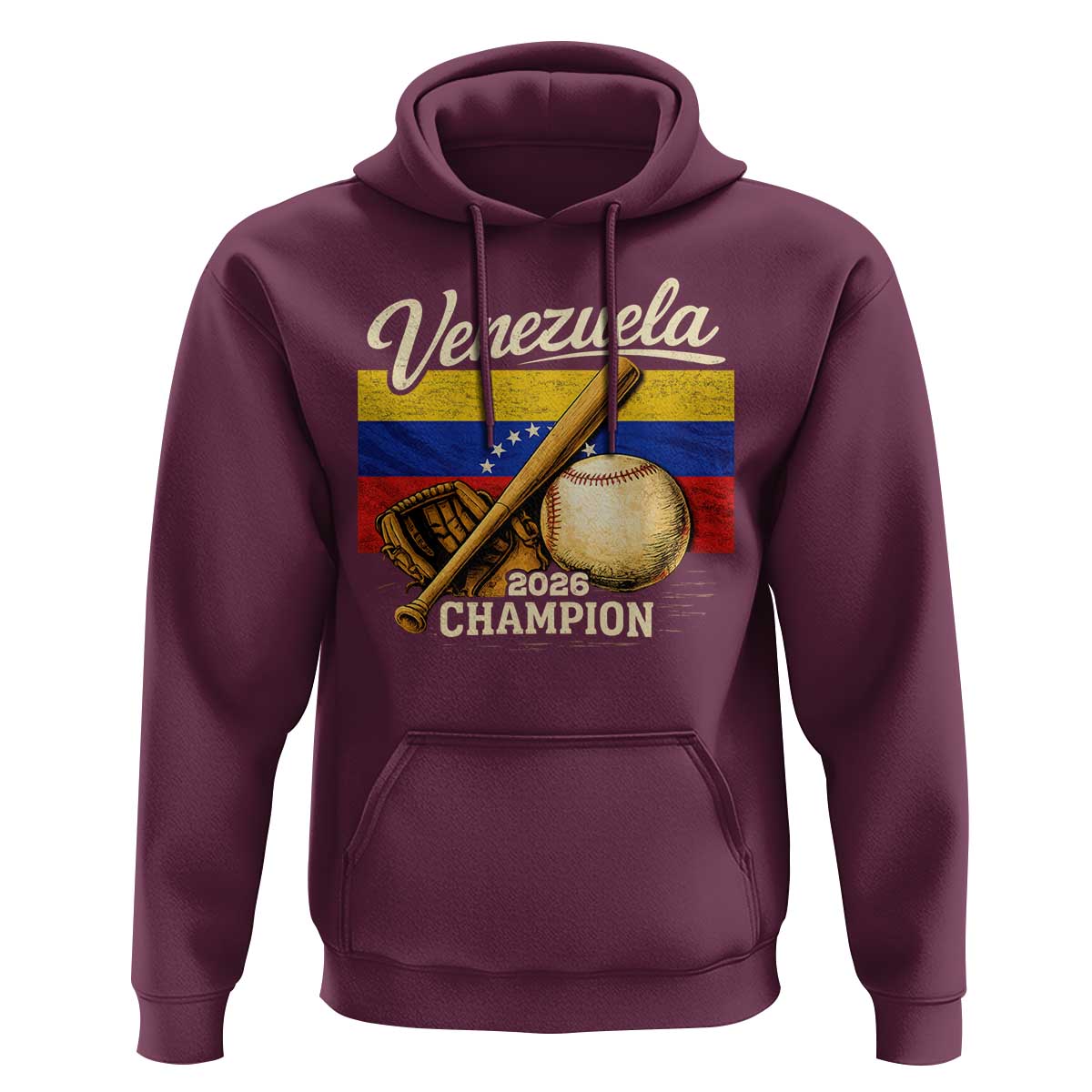 Venezuela Baseball 2026 Hoodie Champions Vintage Venezuelan Flag Baseball Fan Gift