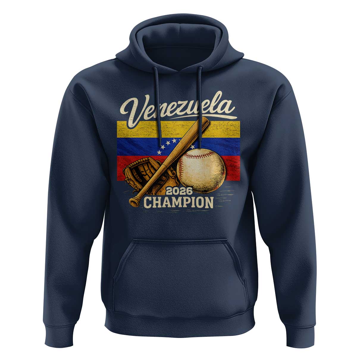 Venezuela Baseball 2026 Hoodie Champions Vintage Venezuelan Flag Baseball Fan Gift