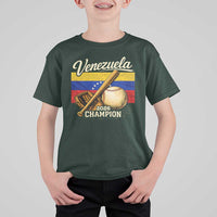 Venezuela Baseball 2026 T Shirt For Kid Champions Vintage Venezuelan Flag Baseball Fan Gift