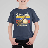 Venezuela Baseball 2026 T Shirt For Kid Champions Vintage Venezuelan Flag Baseball Fan Gift