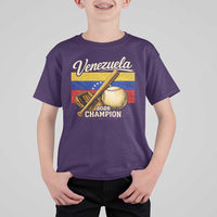 Venezuela Baseball 2026 T Shirt For Kid Champions Vintage Venezuelan Flag Baseball Fan Gift