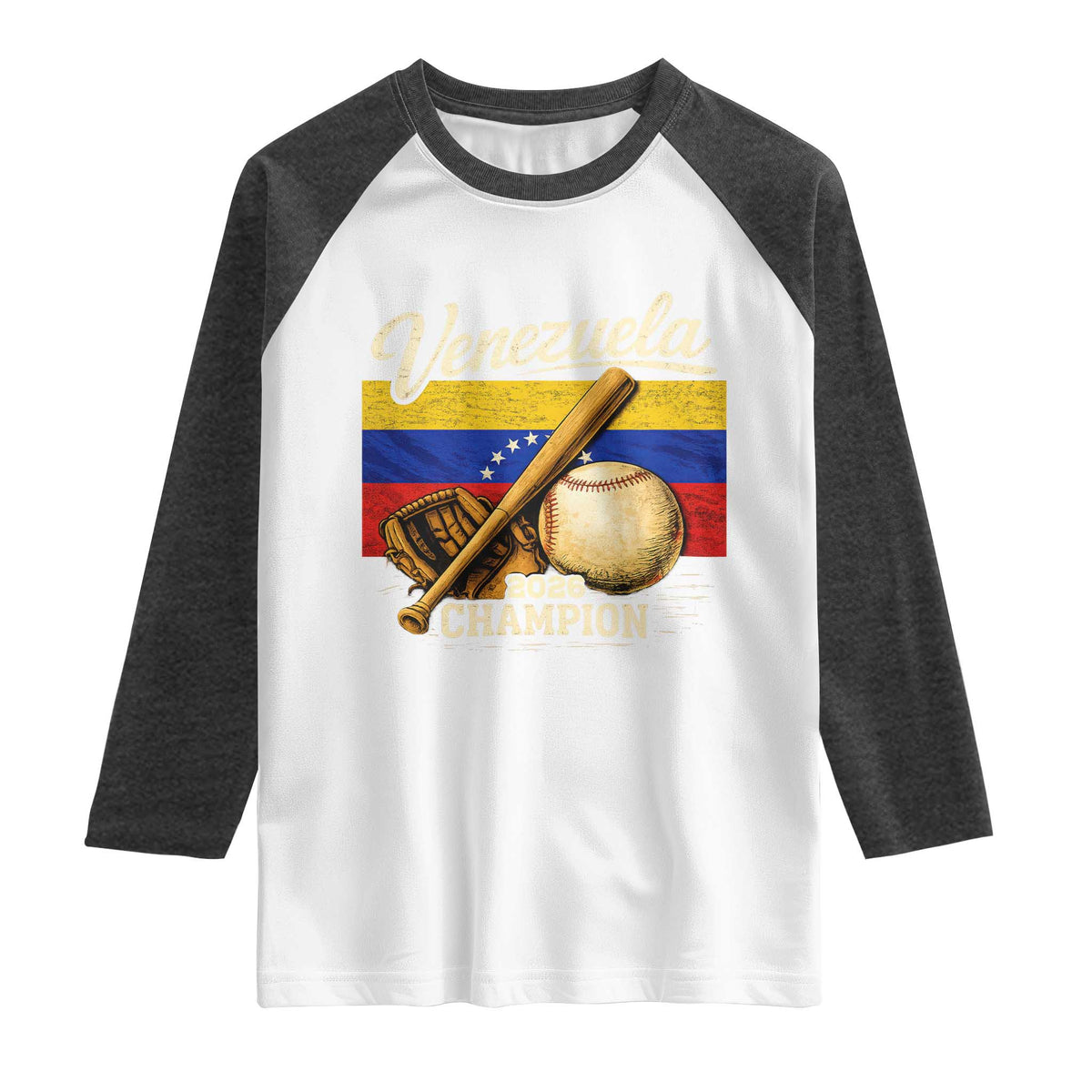 Venezuela Baseball 2026 Raglan Shirt Champions Vintage Venezuelan Flag Baseball Fan Gift