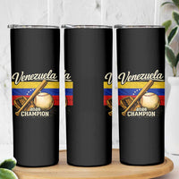Venezuela Baseball 2026 Skinny Tumbler Champions Vintage Venezuelan Flag Baseball Fan Gift