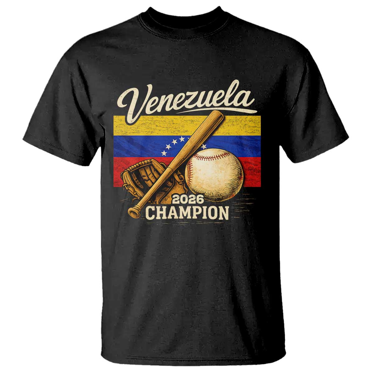 Venezuela Baseball 2026 T Shirt Champions Vintage Venezuelan Flag Baseball Fan Gift