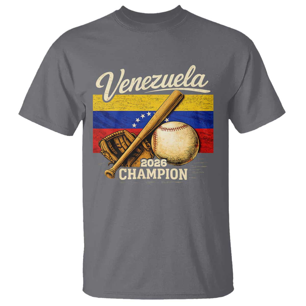 Venezuela Baseball 2026 T Shirt Champions Vintage Venezuelan Flag Baseball Fan Gift