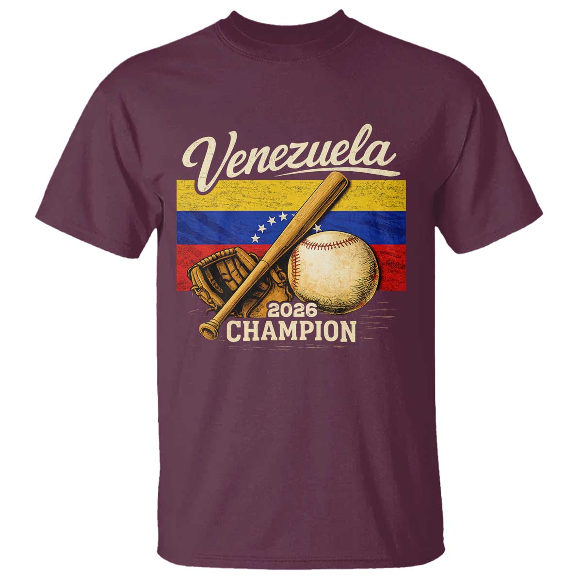 Venezuela Baseball 2026 T Shirt Champions Vintage Venezuelan Flag Baseball Fan Gift