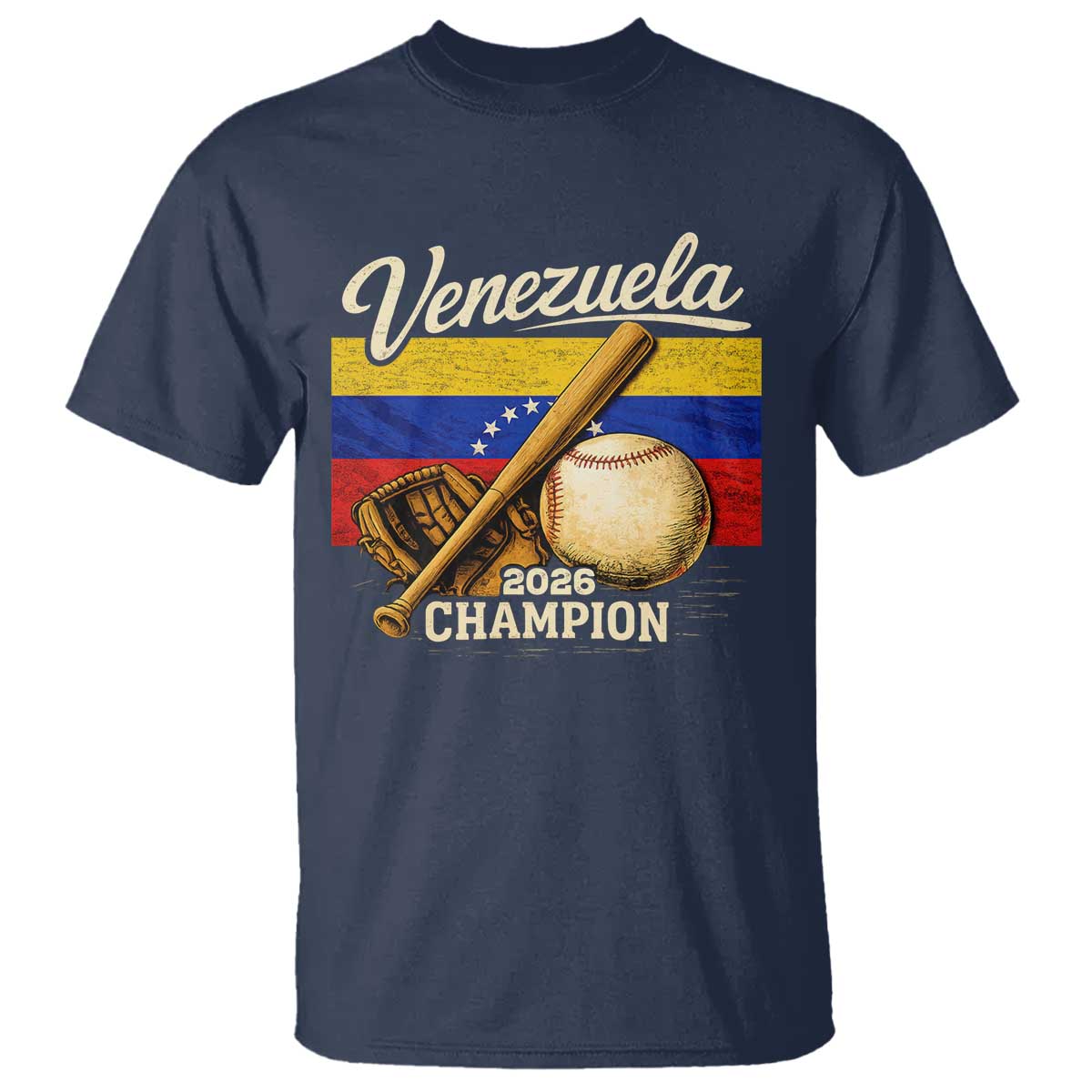 Venezuela Baseball 2026 T Shirt Champions Vintage Venezuelan Flag Baseball Fan Gift