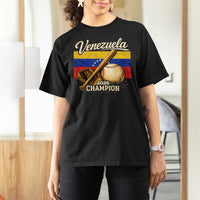Venezuela Baseball 2026 T Shirt For Women Champions Vintage Venezuelan Flag Baseball Fan Gift