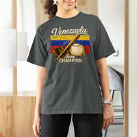 Venezuela Baseball 2026 T Shirt For Women Champions Vintage Venezuelan Flag Baseball Fan Gift