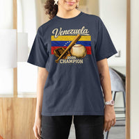 Venezuela Baseball 2026 T Shirt For Women Champions Vintage Venezuelan Flag Baseball Fan Gift