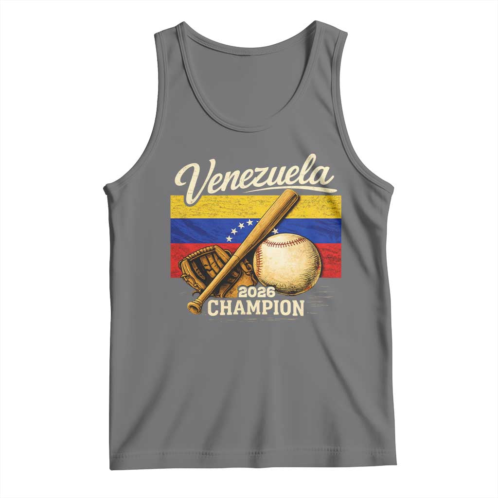 Venezuela Baseball 2026 Tank Top Champions Vintage Venezuelan Flag Baseball Fan Gift