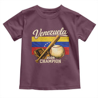 Venezuela Baseball 2026 Toddler T Shirt Champions Vintage Venezuelan Flag Baseball Fan Gift
