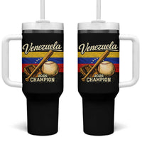 Venezuela Baseball 2026 Tumbler With Handle Champions Vintage Venezuelan Flag Baseball Fan Gift