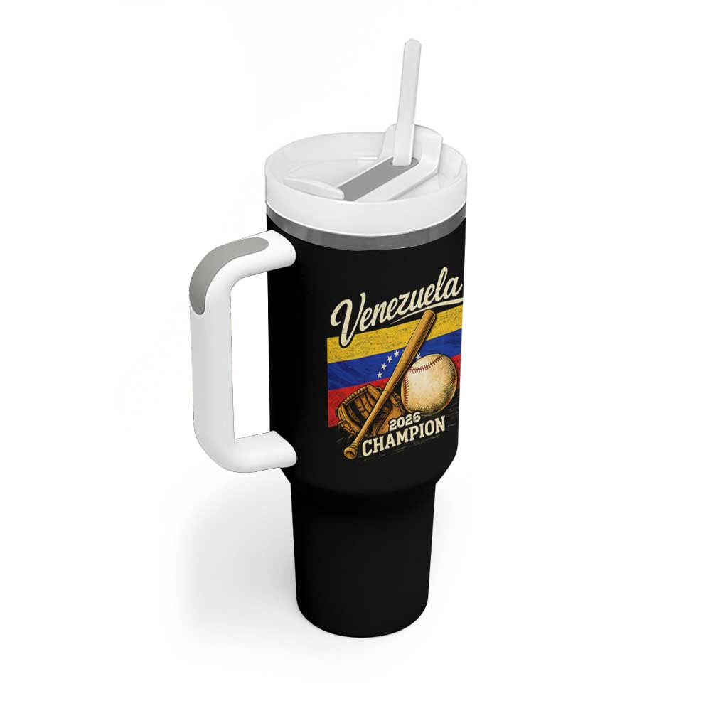 Venezuela Baseball 2026 Tumbler With Handle Champions Vintage Venezuelan Flag Baseball Fan Gift