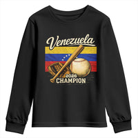 Venezuela Baseball 2026 Youth Sweatshirt Champions Vintage Venezuelan Flag Baseball Fan Gift