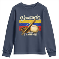 Venezuela Baseball 2026 Youth Sweatshirt Champions Vintage Venezuelan Flag Baseball Fan Gift