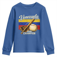 Venezuela Baseball 2026 Youth Sweatshirt Champions Vintage Venezuelan Flag Baseball Fan Gift